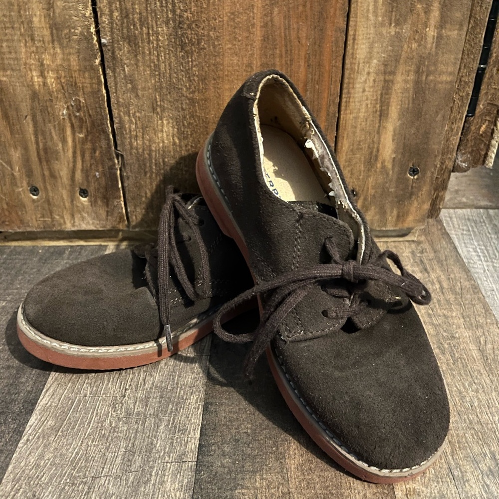 Dark Brown Suede Lace-Up Shoes